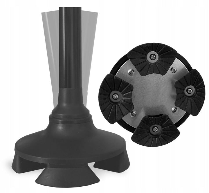 Ariko opvouwbare wandelstok met licht - instelbaar 85 tot 95 cm - met instelbaar led licht - stevige voet met antislip - blijft zelfstandig staan - inclusief batterijen