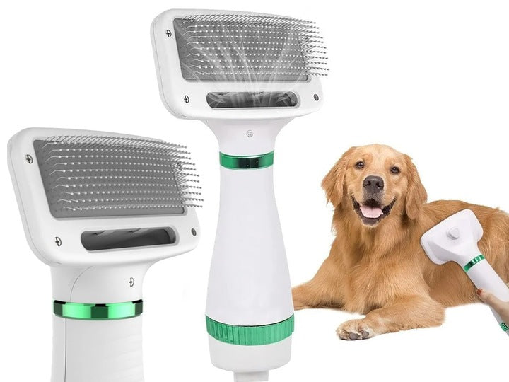 Ariko Borstel en Droger 2 in 1 voor Honden -Makkelijk de vacht van je Hond Borstelen en Drogen- Fohn -Dierenverzorging- Vachtverzorging- Dierenborstel- 135 graden - voor de hond en kat