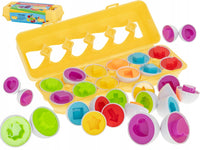 Thumbnail for Ariko Educatieve puzzel van eieren - kleuren en vormen - 12st - in bijpassende opbergdoos