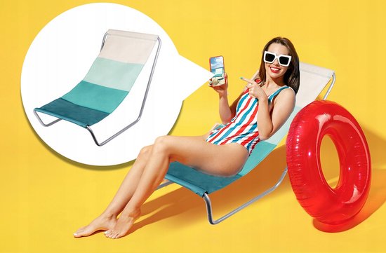 Ariko Strandstoel - Tuinstoel - Kampeerstoel - Opvouwbaar - Stoel - Visstoel - Met handige opbergzak