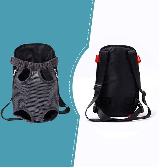 Ariko honden draagzak - rugzak - draagtas - hondenrugzak - hondendraagzak - ook voor uw kat - donkergrijs - S