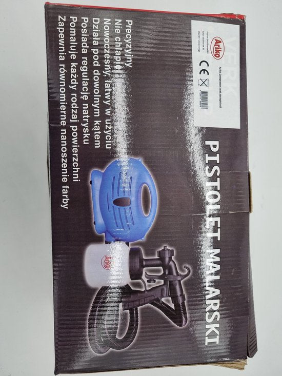 Ariko Verfspuit met compressor - Spraypistool met compressor - 800ml container - 650W - 1,5 meter slang