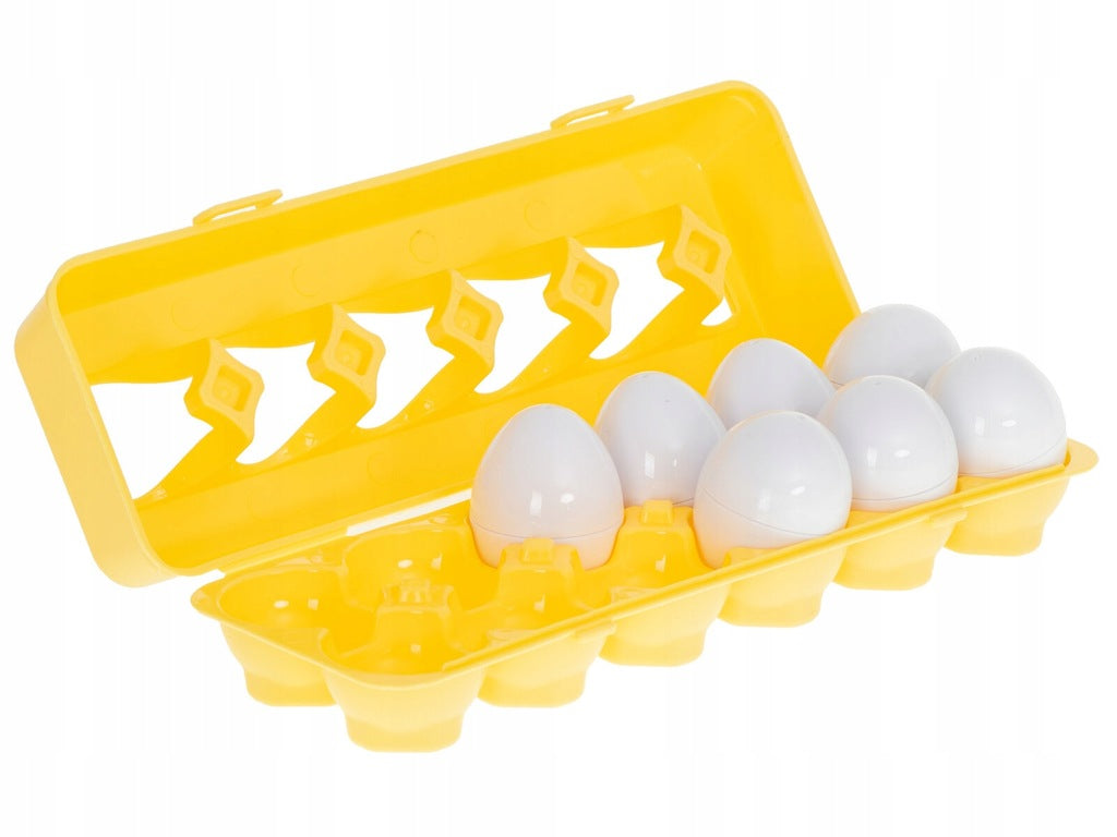 Ariko Educatieve puzzel van eieren - kleuren en vormen - 12st - in bijpassende opbergdoos