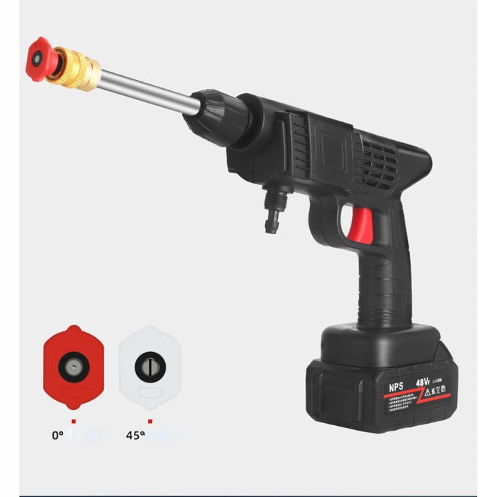 Ariko Draadloze hogedrukreiniger - met accu en oplader - hoge druk reiniger - instelbaar - ook te gebruiken als plantenspuit - 60 BAR - inclusief waterslang