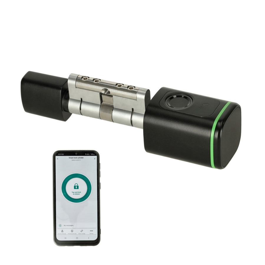 Ariko Elektronische Smart Deurcilinder - App - Vingerprint - Smart Tag - Bluetooth - met noodsleutel - Op Afstand te Openen - 2 x 30mm - 60 mm