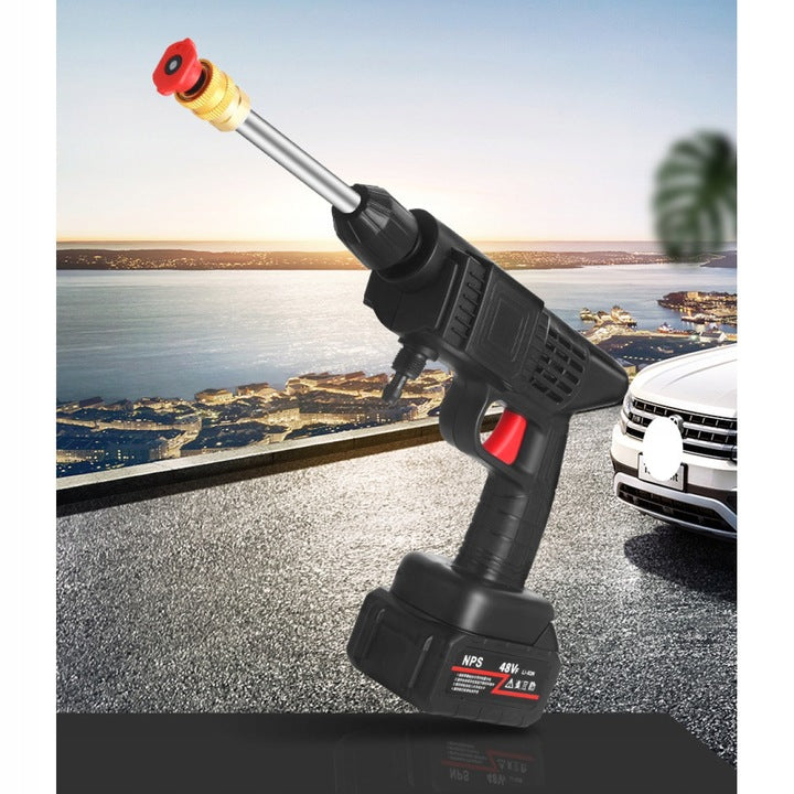 Ariko Draadloze hogedrukreiniger - met accu en oplader - hoge druk reiniger - instelbaar - ook te gebruiken als plantenspuit - 60 BAR - inclusief waterslang