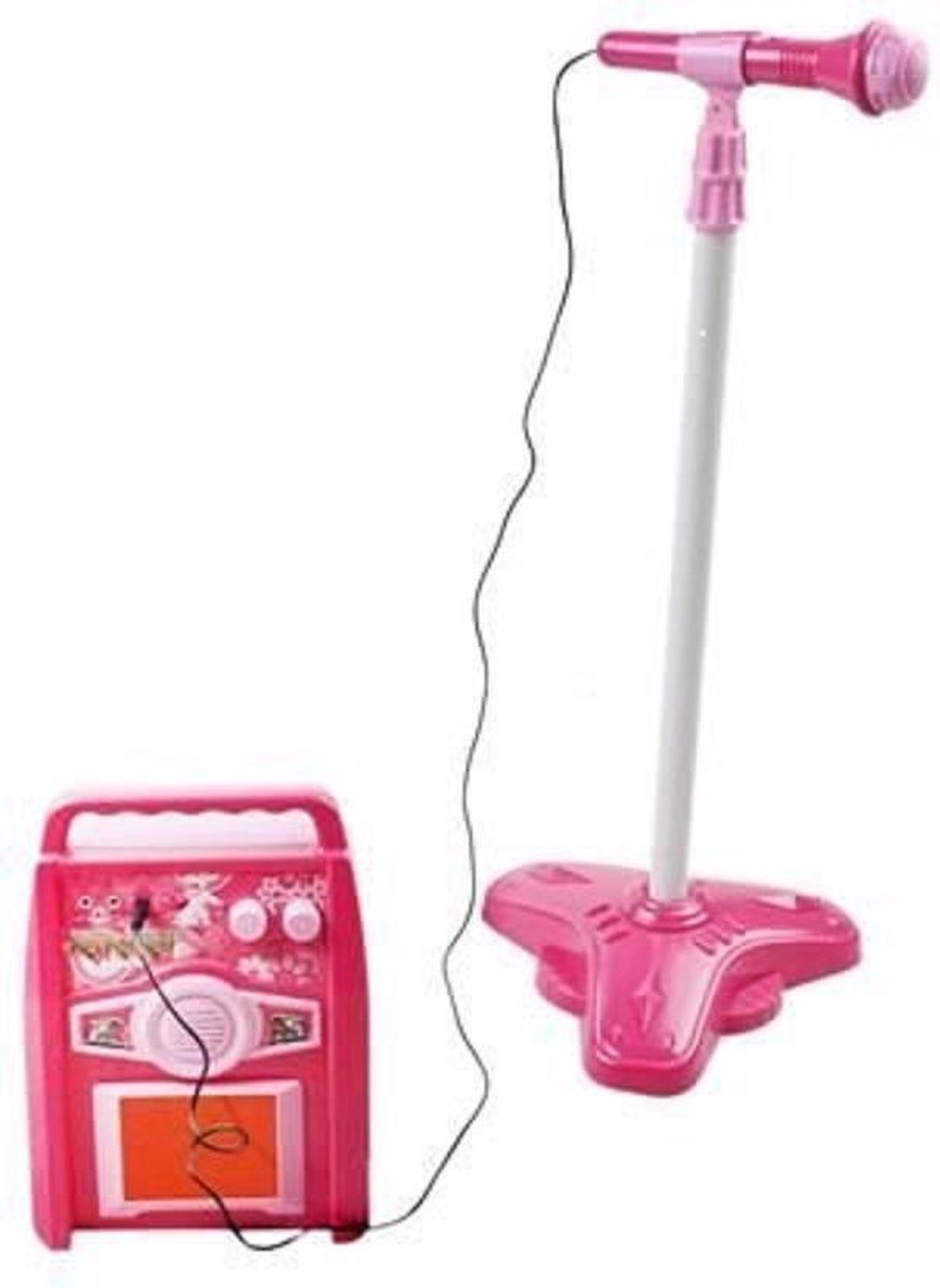 Ariko Elektrische gitaar speelgoed set met Microfoon en Amp versterker - Roze
