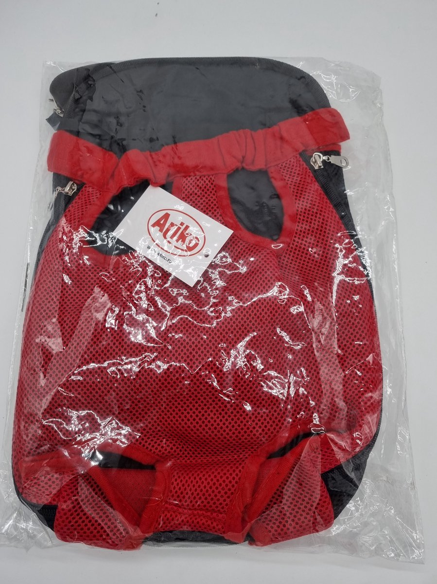 Ariko honden draagzak - rugzak - draagtas - hondenrugzak - hondendraagzak - ook voor uw kat - Rood - XL