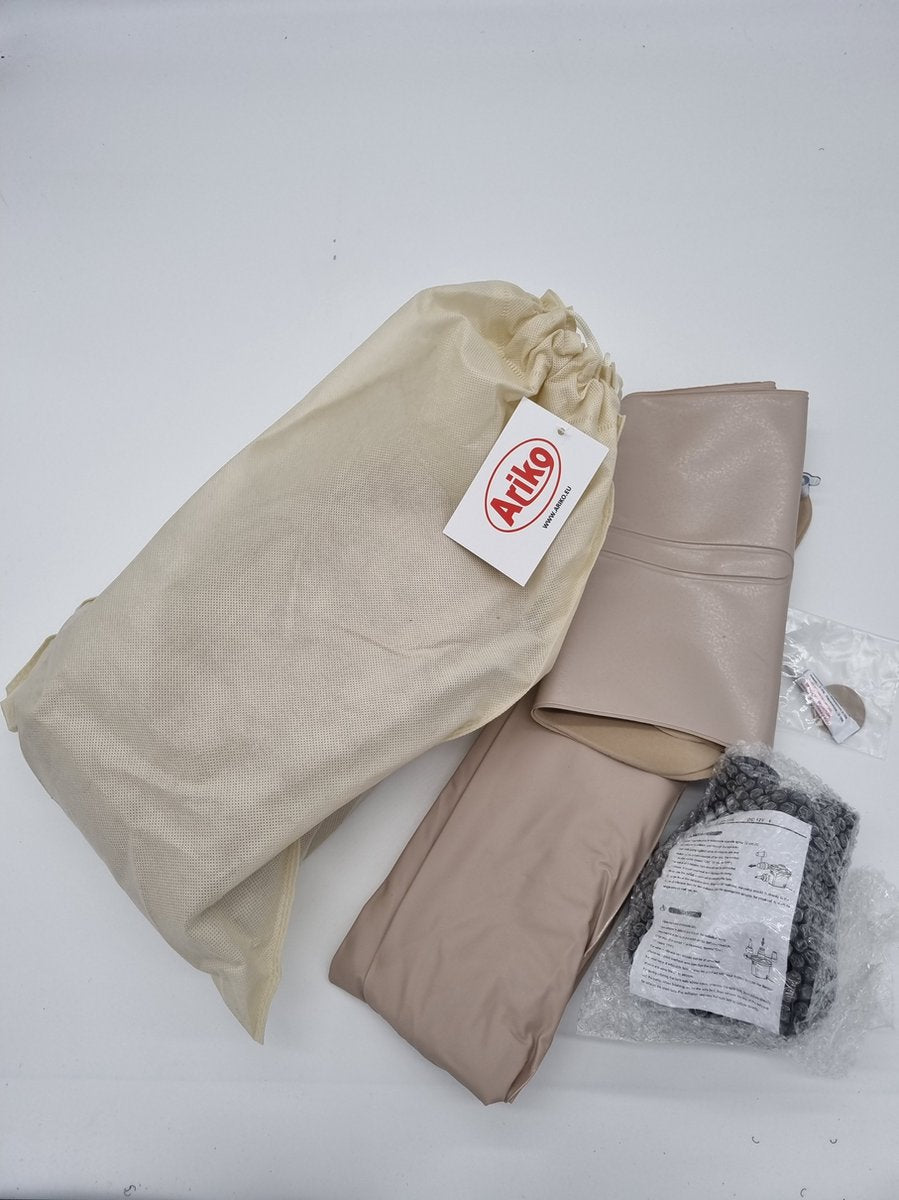 Ariko Comfortabel Opblaasbaar Matras voor Auto - Inclusief Elektrische Luchtpomp en Kussens - Ideaal voor Camping - Transporttas Inbegrepen - Beige