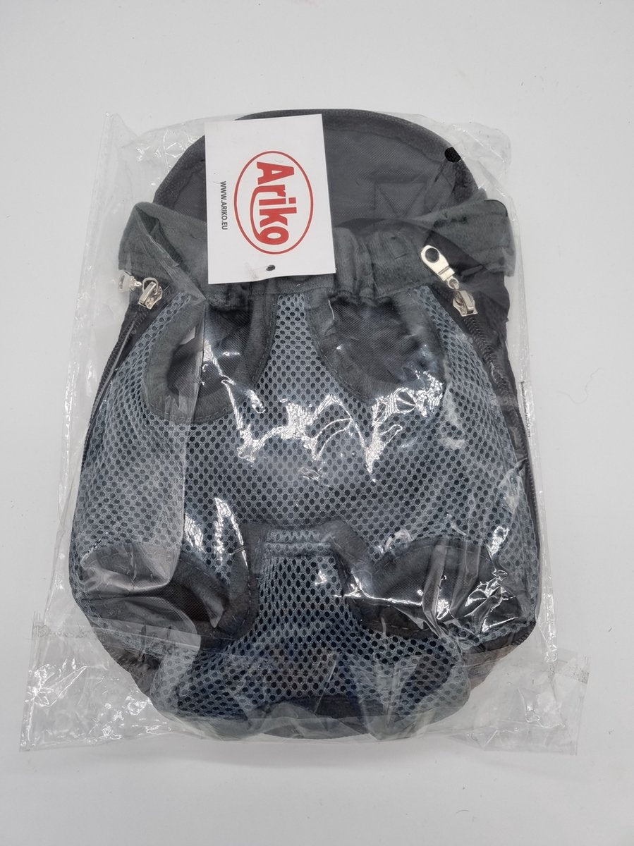 Ariko honden draagzak - rugzak - draagtas - hondenrugzak - hondendraagzak - ook voor uw kat - donkergrijs - S