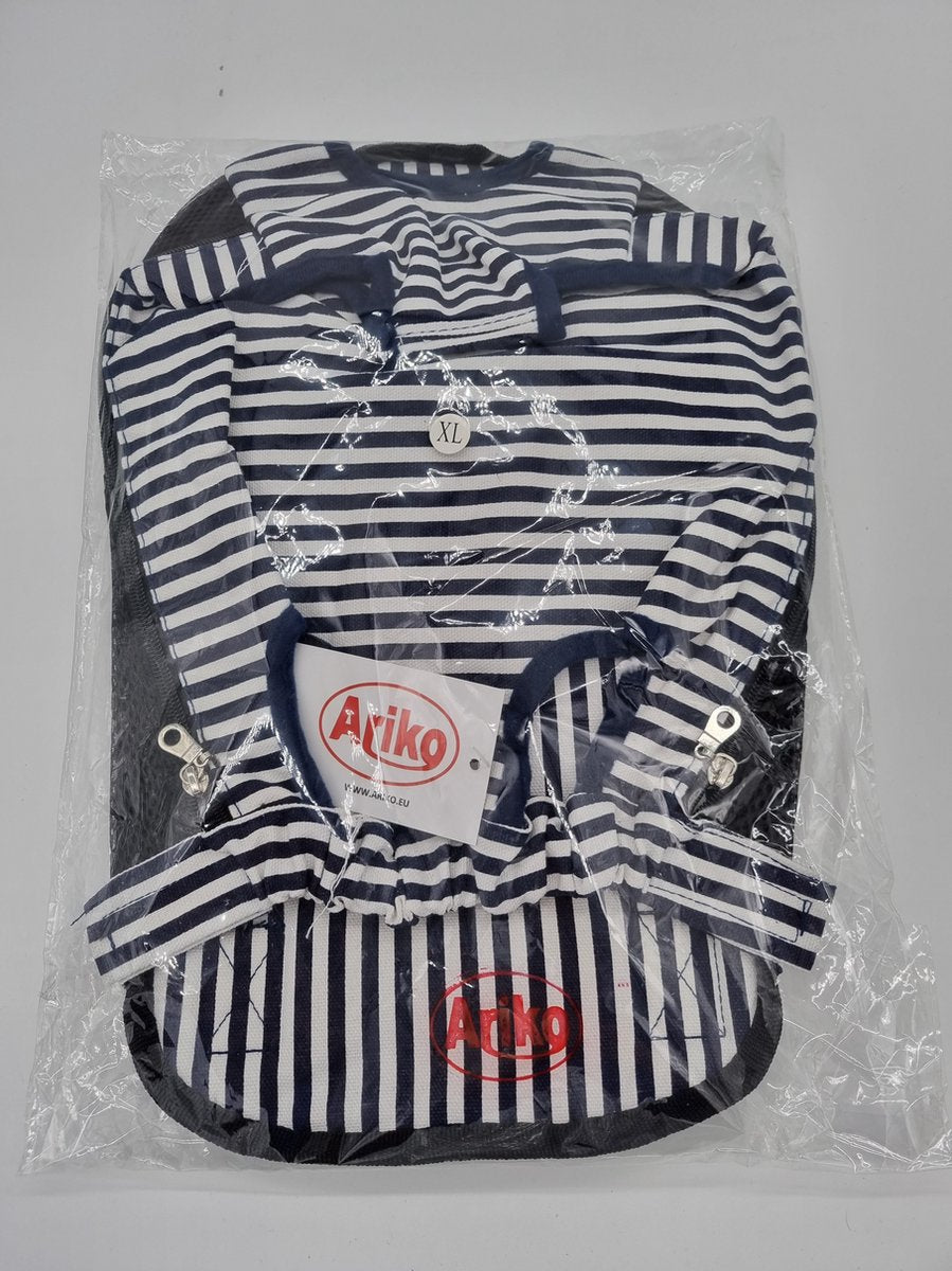 Ariko honden draagzak - rugzak - draagtas - hondenrugzak - hondendraagzak - ook voor uw kat - Zwart wit gestreept - XL