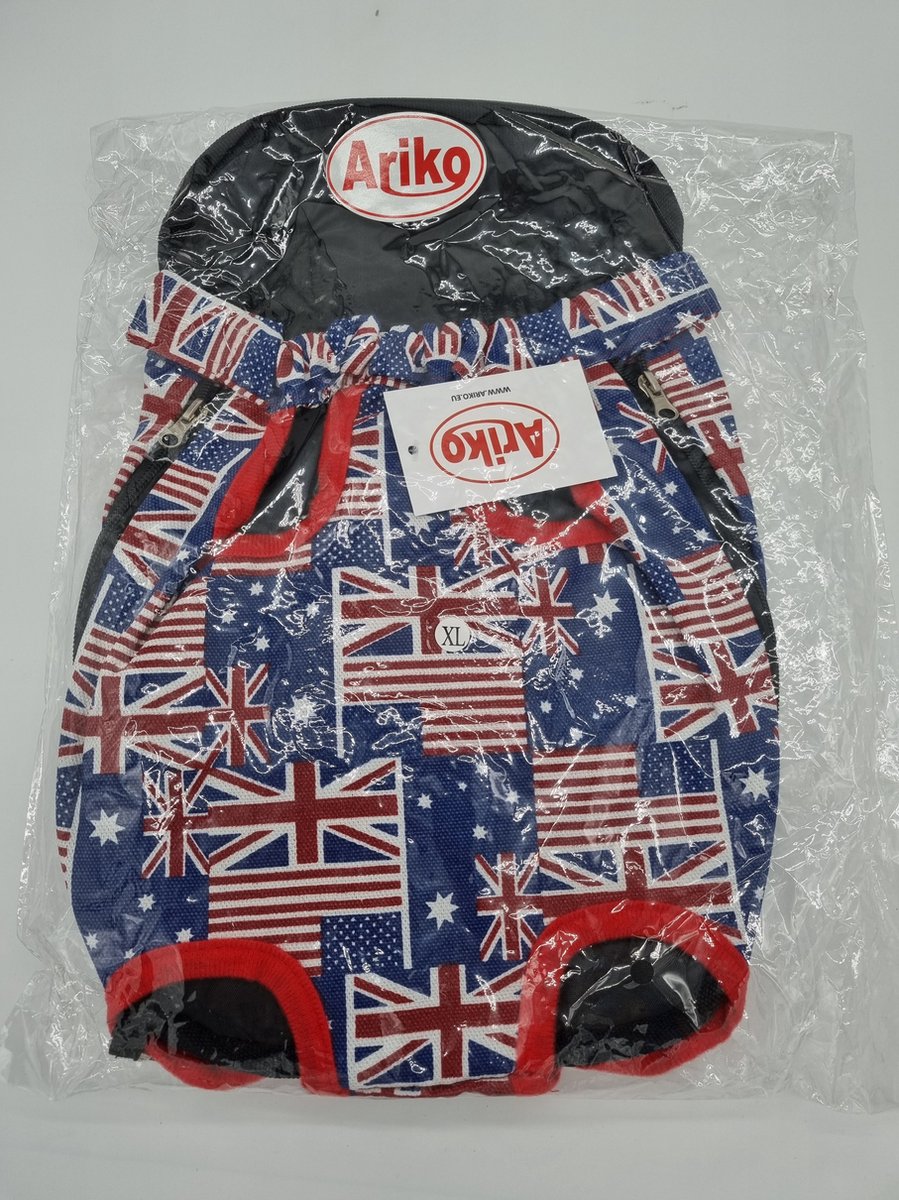 Ariko honden draagzak - rugzak - draagtas - hondenrugzak - hondendraagzak - ook voor uw kat - vlag UK - XL