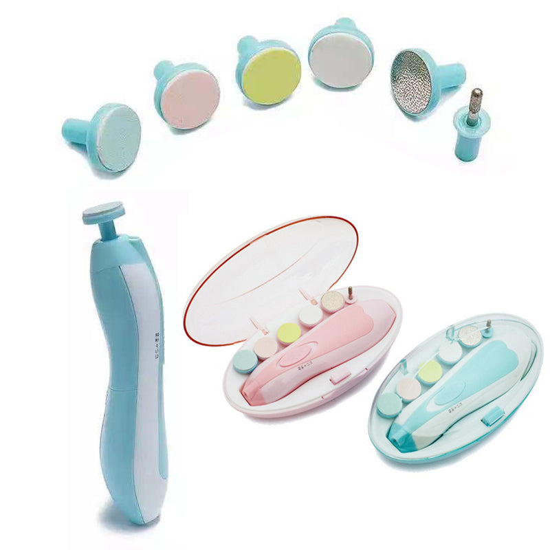 Ariko Baby Nagel Trimmer - 6 Opzetstukken Voor Baby en Volwassenen - Voor Gezonde Nagels - Mooie Opbergdoos