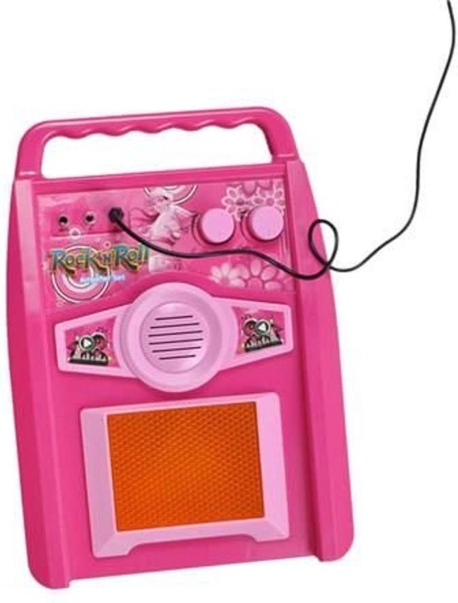 Ariko Elektrische gitaar speelgoed set met Microfoon en Amp versterker - Roze