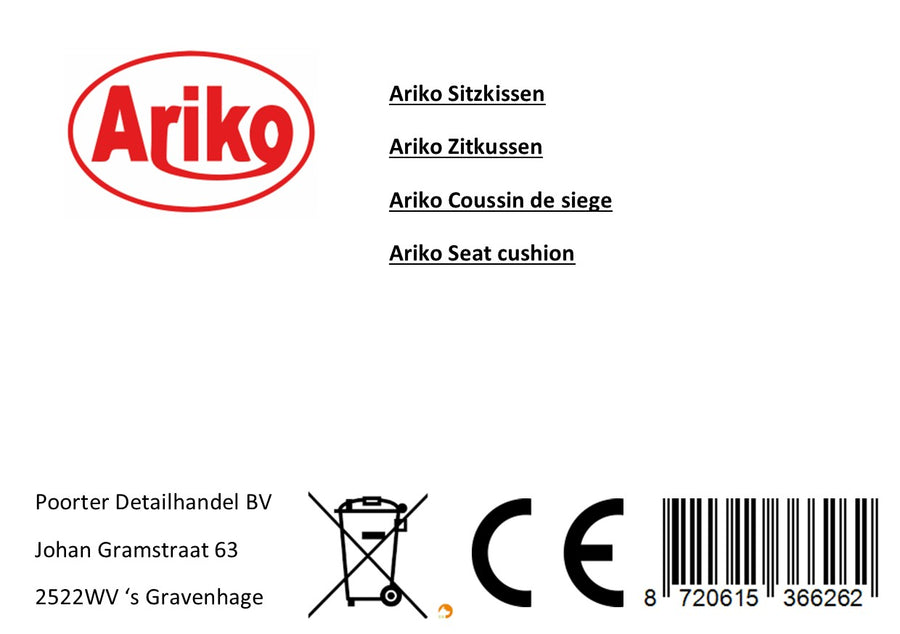 Ariko Zitkussen Orthopedisch & Ergonomisch voor Auto en Bureaustoel - Wigkussen - Stuitkussen - Thuiswerken
