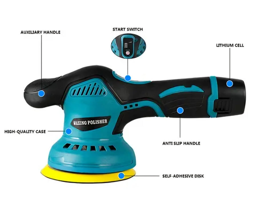 Ariko Draadloze Wax-Polijstmachine - Auto Detailing Auto Polijsten Draadloze Polijstmachine