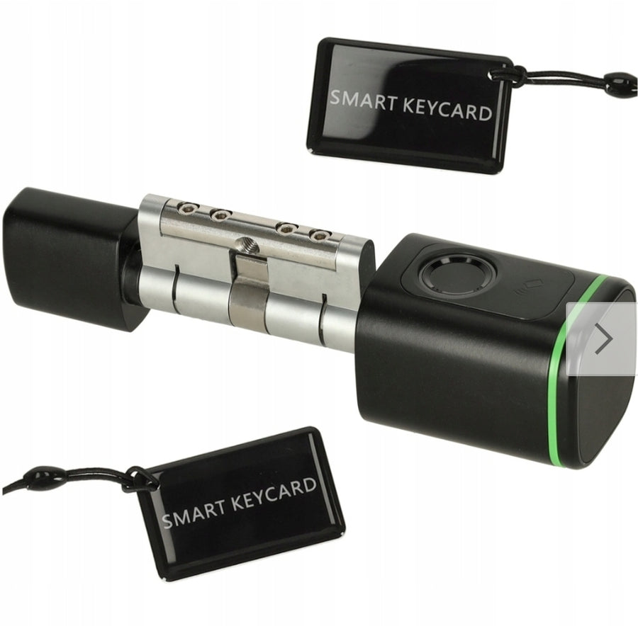 Ariko Elektronische Smart Deurcilinder - App - Vingerprint - Smart Tag - Bluetooth - met noodsleutel - Op Afstand te Openen - 2 x 30mm - 60 mm