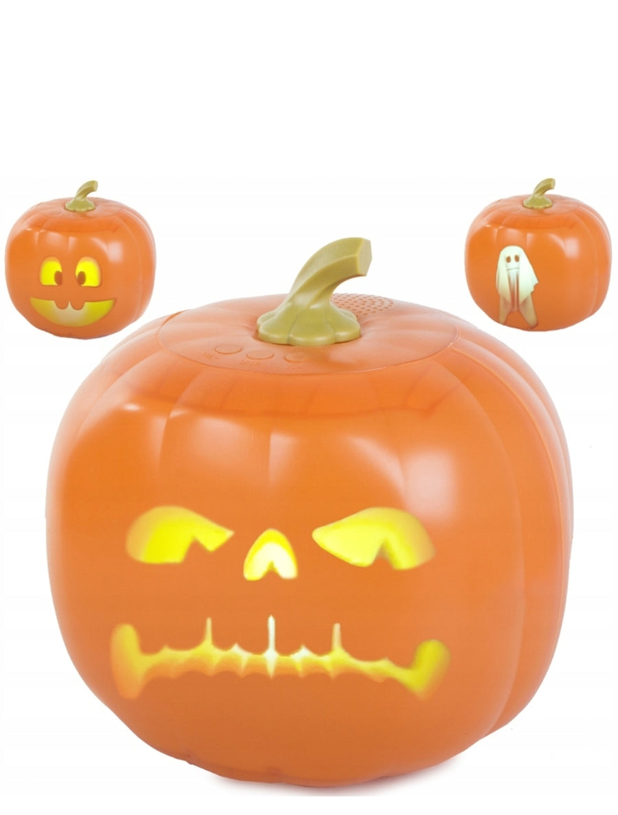 Ariko Geanimeerde Pompoen met Ingebouwde Projector & Speaker Plug'n Play - 70 Minuten Animatie - 3 Unieke Personages - 9 Liedjes - 40 Grappen - Oranje