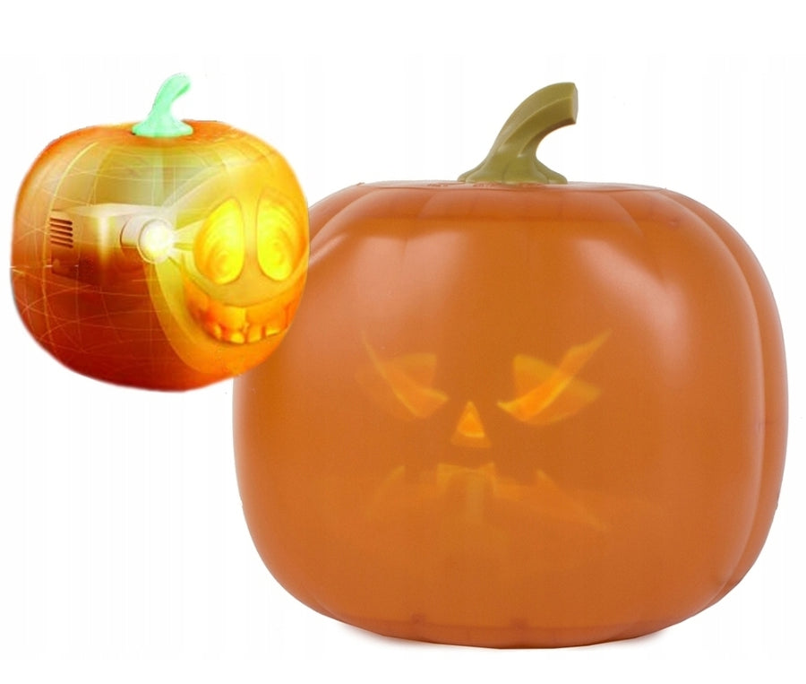 Ariko Geanimeerde Pompoen met Ingebouwde Projector & Speaker Plug'n Play - 70 Minuten Animatie - 3 Unieke Personages - 9 Liedjes - 40 Grappen - Oranje