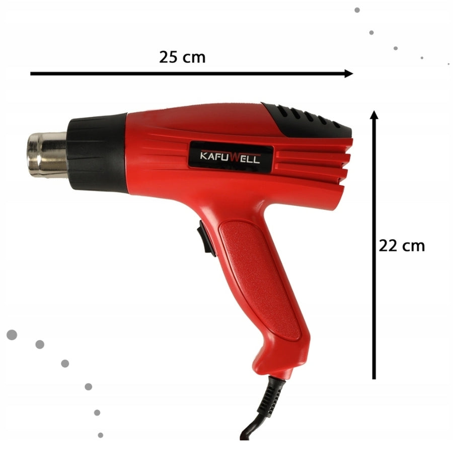 Ariko Hete Luchtpistool / Verfbrander - 1600W Twee Standen - Tot 600 Graden - 4 Opzetstukken