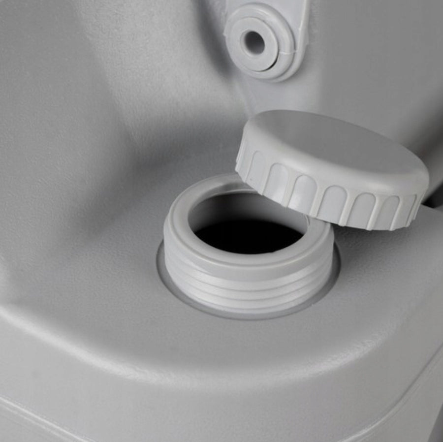 Ariko Draagbaar Mobiel Toilet - Compact 20 Liter Licht Gewicht Sterk Tot Wel 150kg - Kampeer toilet - Grijs