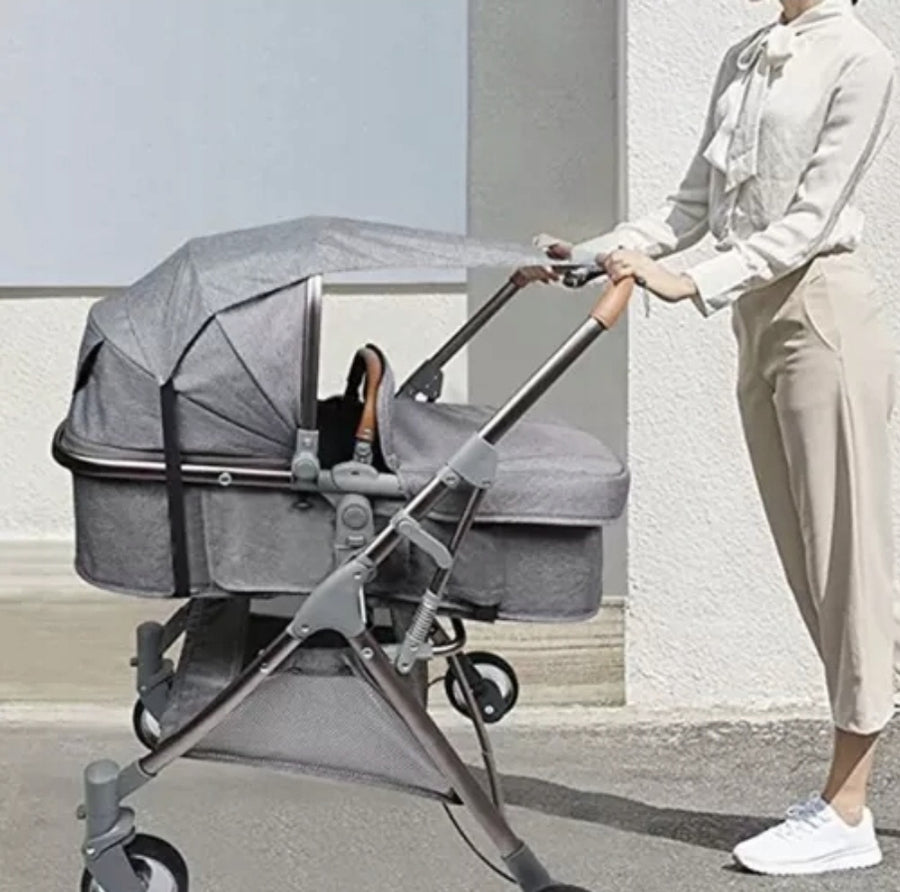 Ariko Zonnescherm Voor Kinderwagen - Tegen Zon En Regen - Verstelbaar En Passend Op Elke Kinderwagen - Met Opbergtas