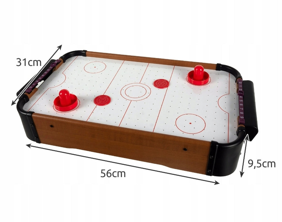 Ariko Airhockey Tafel - Krachtige Luchtventilator - 2 Pucks - 2 Bounchers - Met Scoreboard - Rood