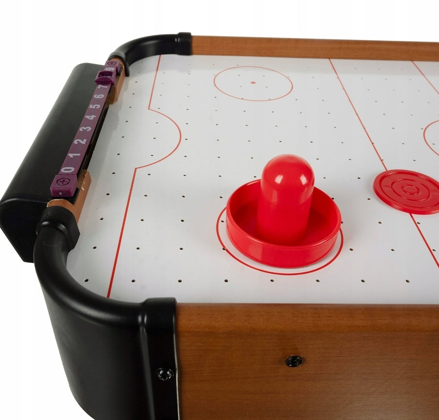 Ariko Airhockey Tafel - Krachtige Luchtventilator - 2 Pucks - 2 Bounchers - Met Scoreboard - Rood