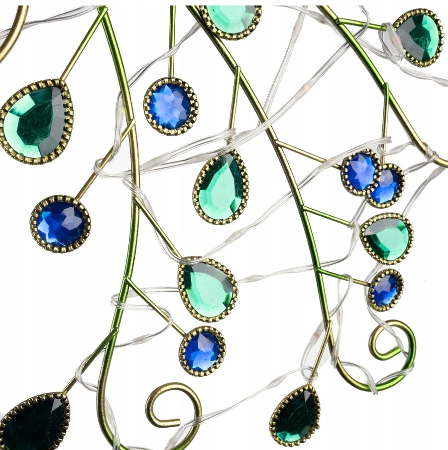 Ariko Solar Tuinlamp Pauw - 40 LED Lampjes Zonne-Energie Met Beweegbaar Zonnepaneel Waterdicht Schemersensor - Zwart