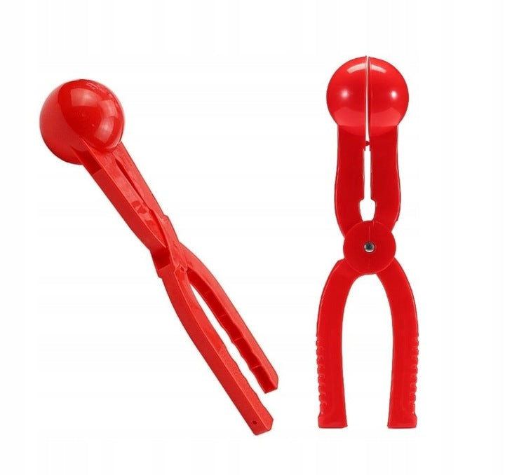 Ariko Stevige Sneeuwballen Maker - extra verstevigde koppeling - Sneeuwballen Tang - Sneeuw Ballenmaker - Winterspeelgoed - Sneeuwspeelgoed- ook geschikt voor zand - Rood
