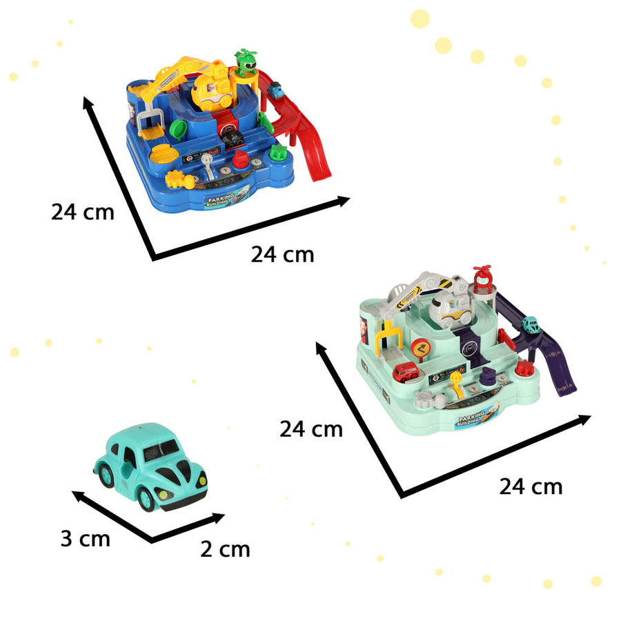 Ariko AutoStad Blauw - Auto Speelgoed met Accessoires - Helikopter - Politie -& 5 Jaar - Rescue City Speelgoed Auto - Mechanische Racebaan - Ambulance - Brandweer-XXL