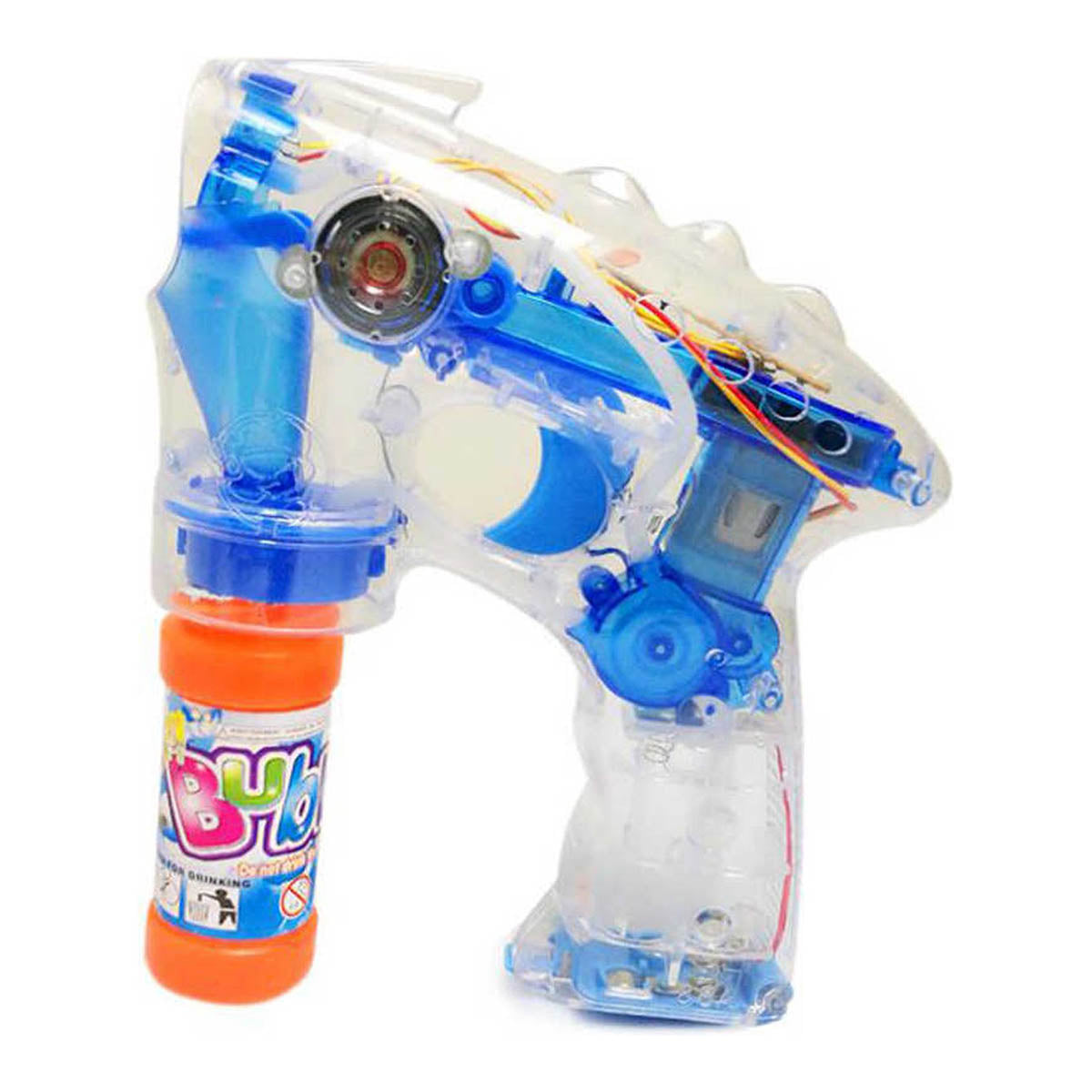 Ariko Bubble Blower mit 2 Flaschen Bubble Blower | 19cm | Seifenblasenpistole |Mit LED-Beleuchtung | Seifenblasenmaschine | Blasen | Seifenblasenmaschine | Seifenblasenpistole | Bubblegun- Seifenblasenmacher | superleise | Enthält 3 x Philips AA-Batterien