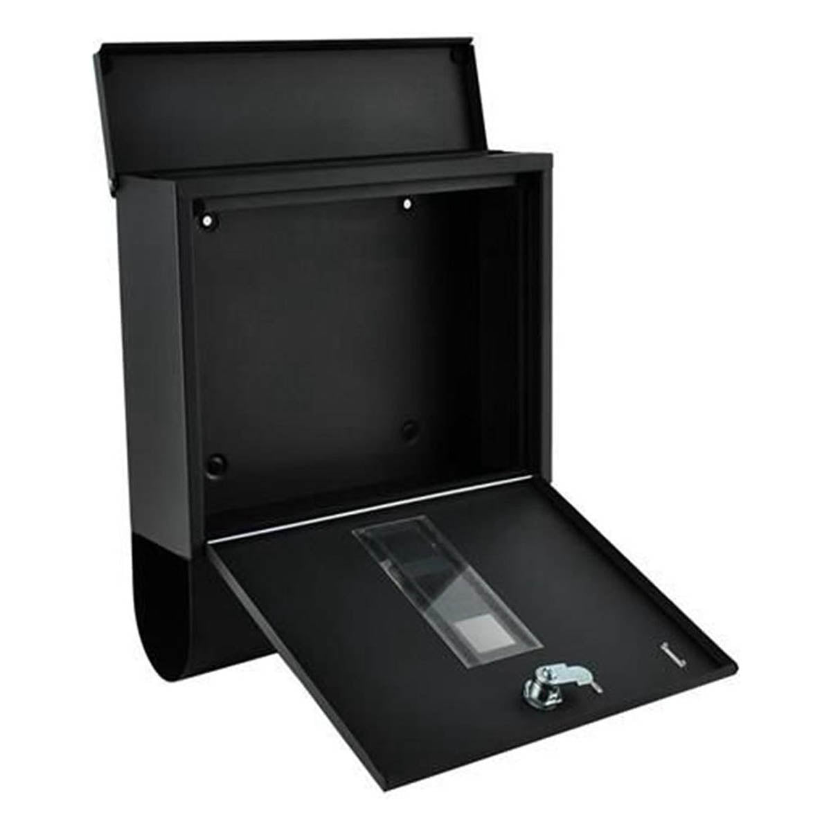 <tc>Ariko</tc> wall letterbox - stainless steel - anthracite black - with newspaper roll - matte black - up to 8 newspapers