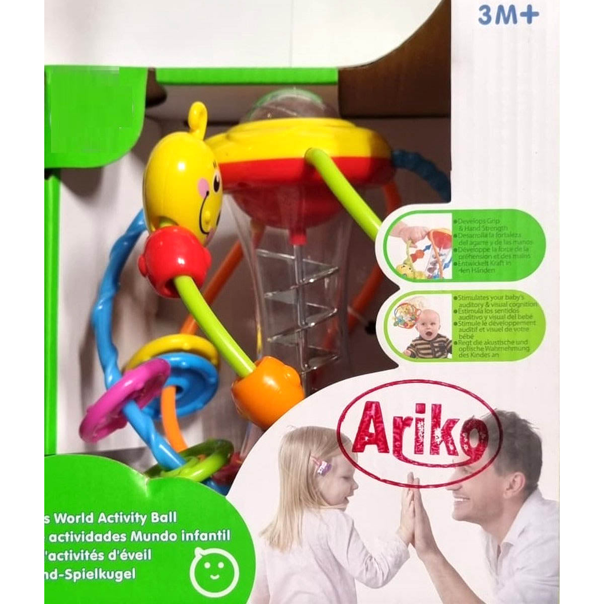 Ariko XL-Babyrassel – Entwicklungsspielzeug – multifunktional – farbenfroh – lehrreich