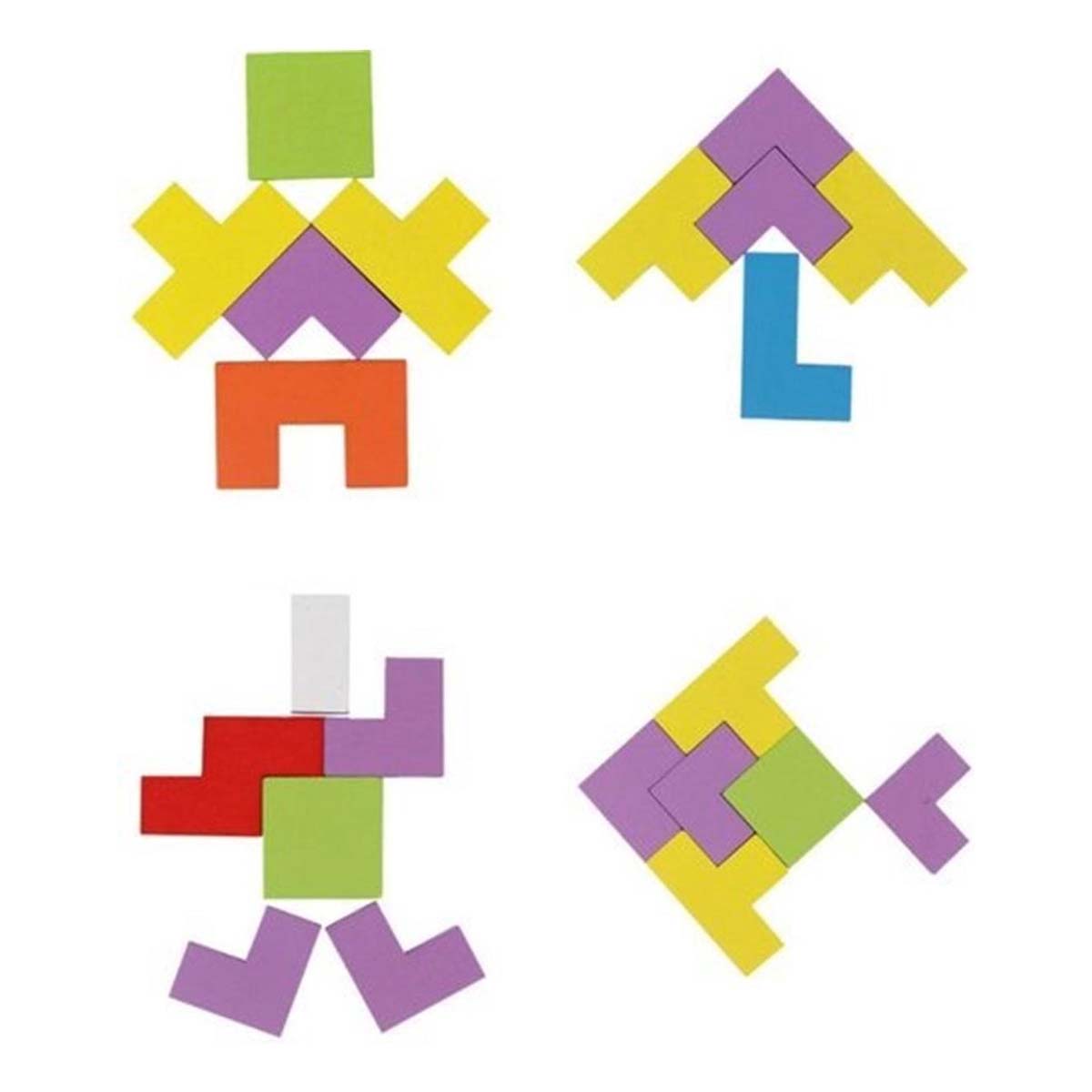 Ariko XL-Puzzle | Tangram-Puzzle | russisches Blockpuzzle | Holzpuzzle | Tetris | Kinderpuzzle | Tetris-Puzzle | Holzspielzeug | 3 in 1