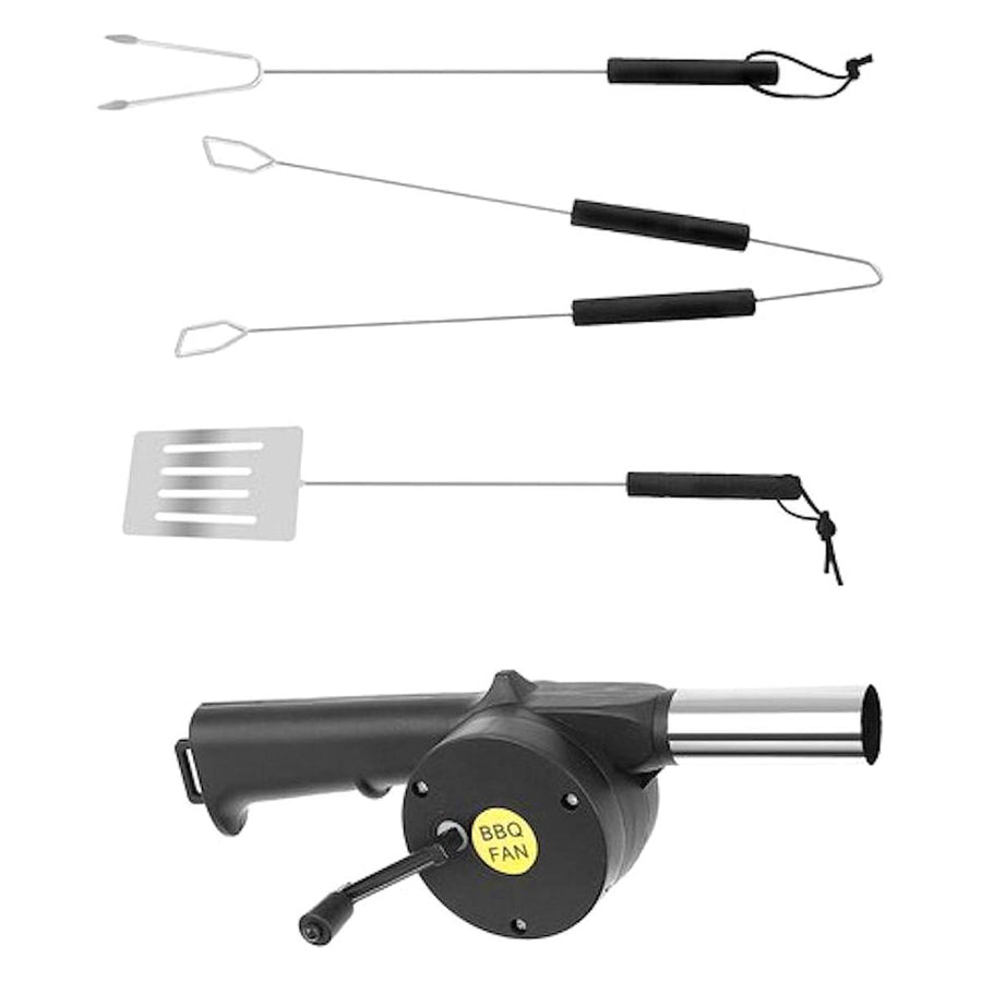 Charcoal Grill barbecue - RVS - Zwart - Mobiel - Ariko