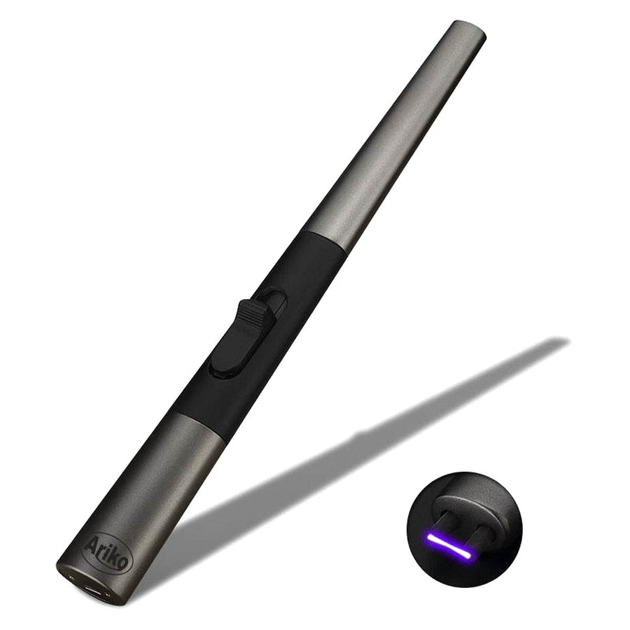 Ariko Luxe Plasma Arc aansteker (Zwart) in cadeaudoos|USB- oplaadbaar| Vlamloze elektrische aansteker voor keuken, kaars, BBQ of openhaard| In- en outdoor| Chique design