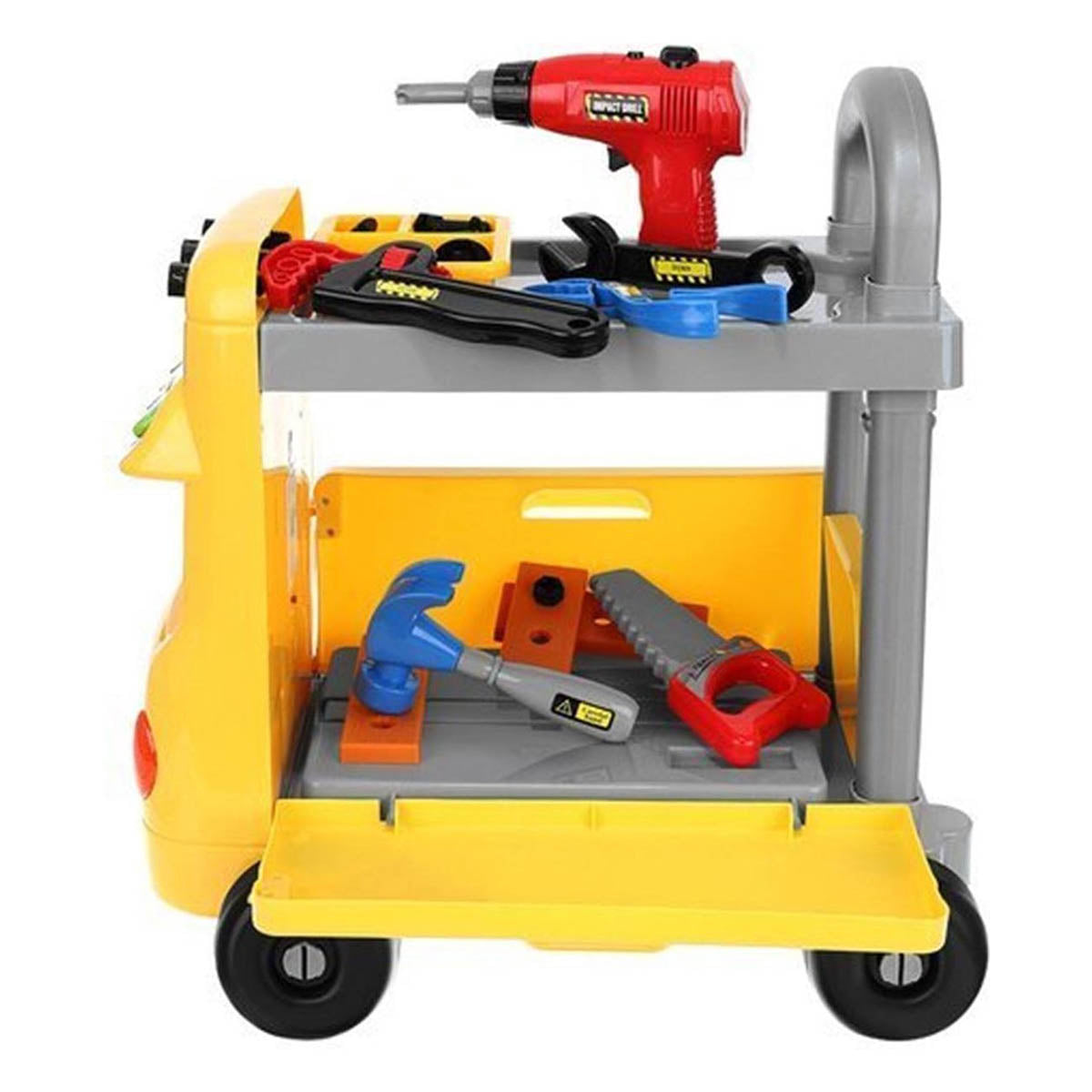 Ariko Wanderlong XXL Tool Cart werkbank trolley met gereedschap | 38 onderdelen | met muziek en geluid | Gereedschapset | Gereedschap | Gereedschap speelgoed | inclusief Philips batterijen