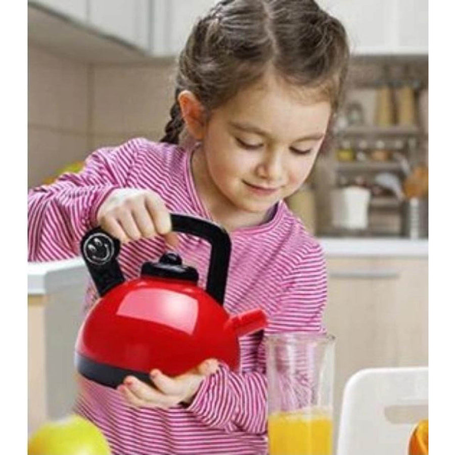 Ariko Speelgoedkeuken accessoire set | 44- delig | Keukengerei met keuken benodigdheden | Etenswaren | Kookplaat | Fluitketel | Snijplank | Inclusief 3 x Philips AA batterijen