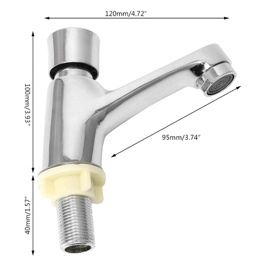 <tc>Ariko</tc> self-closing toilet tap - 1/2 cold water tap - self-closing - washbasin tap - toilet tap - fountain tap - chrome