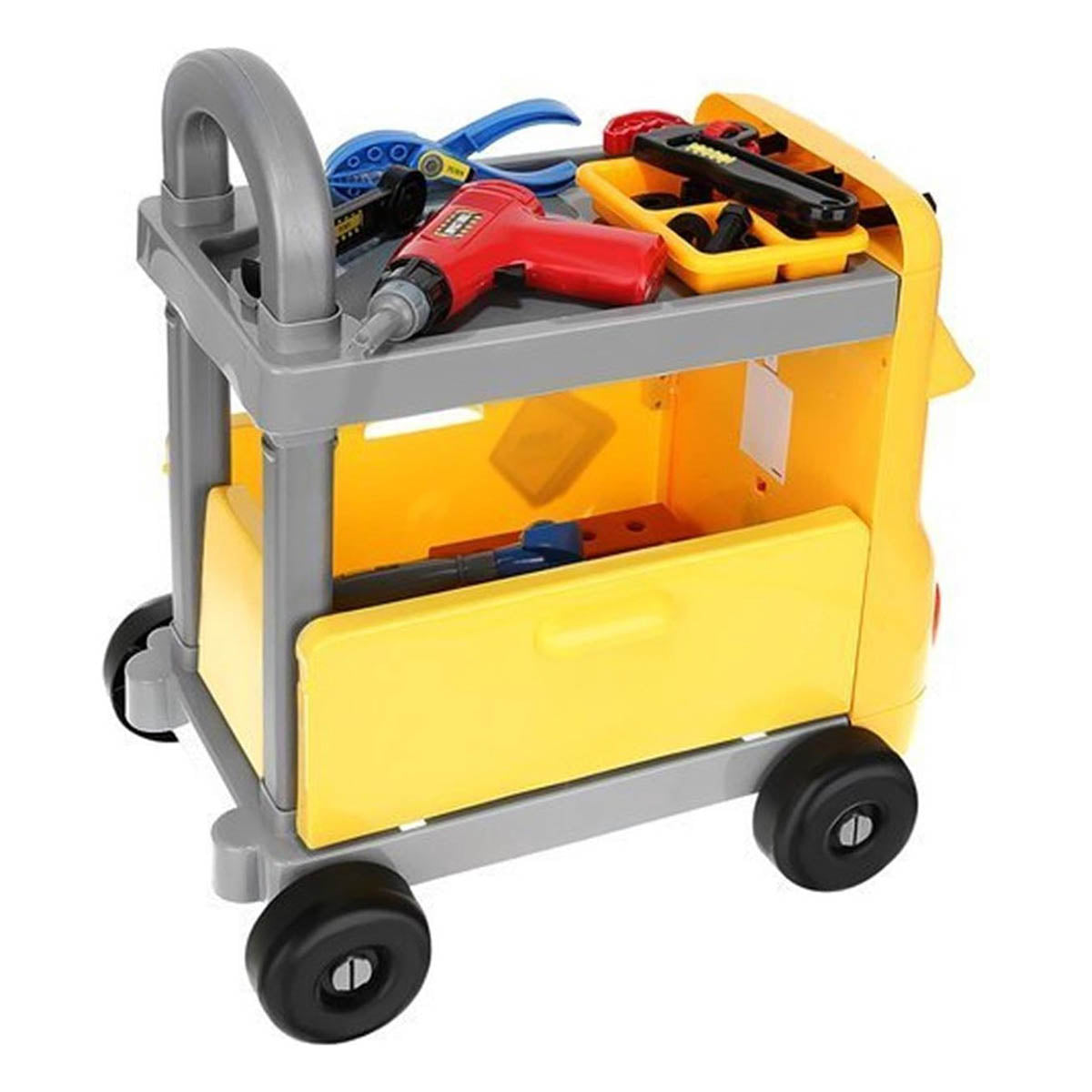 <tc>Ariko</tc> Wanderlong XXL Tool Cart Werkbankwagen mit Werkzeugen | 38 Teile | mit Musik und Ton | Werkzeugsatz | Werkzeuge | Werkzeugspielzeug | einschließlich Philips-Batterien