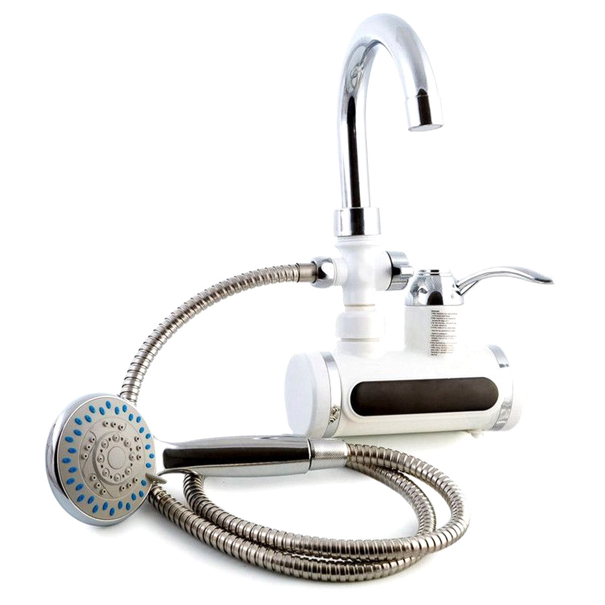 Ariko Elektrisch Verwarmd Kraan en douche - Elektrisch Instant kraan tot 60 ?c - LCD Digitaal - Niet Kokend Water - 3000W - Inclusief Douchekop