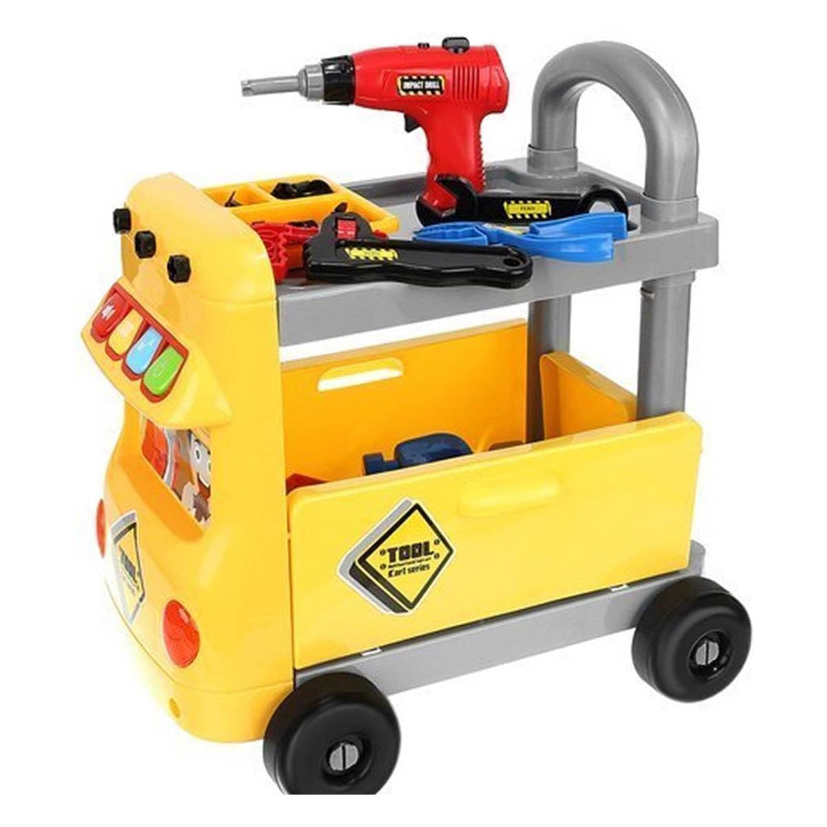 Ariko Wanderlong XXL Tool Cart werkbank trolley met gereedschap | 38 onderdelen | met muziek en geluid | Gereedschapset | Gereedschap | Gereedschap speelgoed | inclusief Philips batterijen