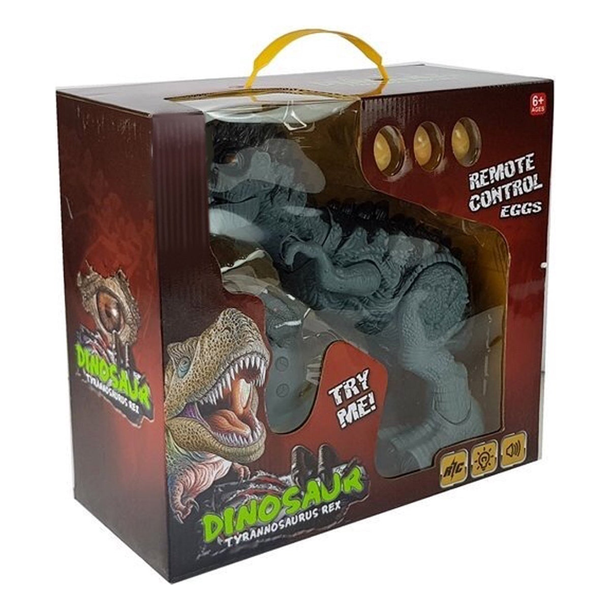 <tc>Ariko</tc>  RC Dinosaur - Dino - Lays Eggs - Light projection - with Light and Sound - 6 small eggs - Movable parts - Including batteries