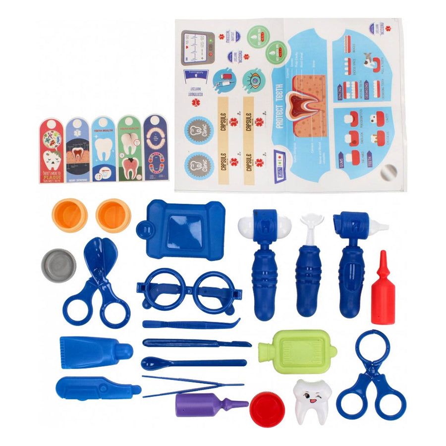 Ariko Speelgoed Koffer Dokter 39 delig - bloedrukmeter, scharen, medicijnen, onderzoekgereedschap en nog veel meer - handige meeneem koffer