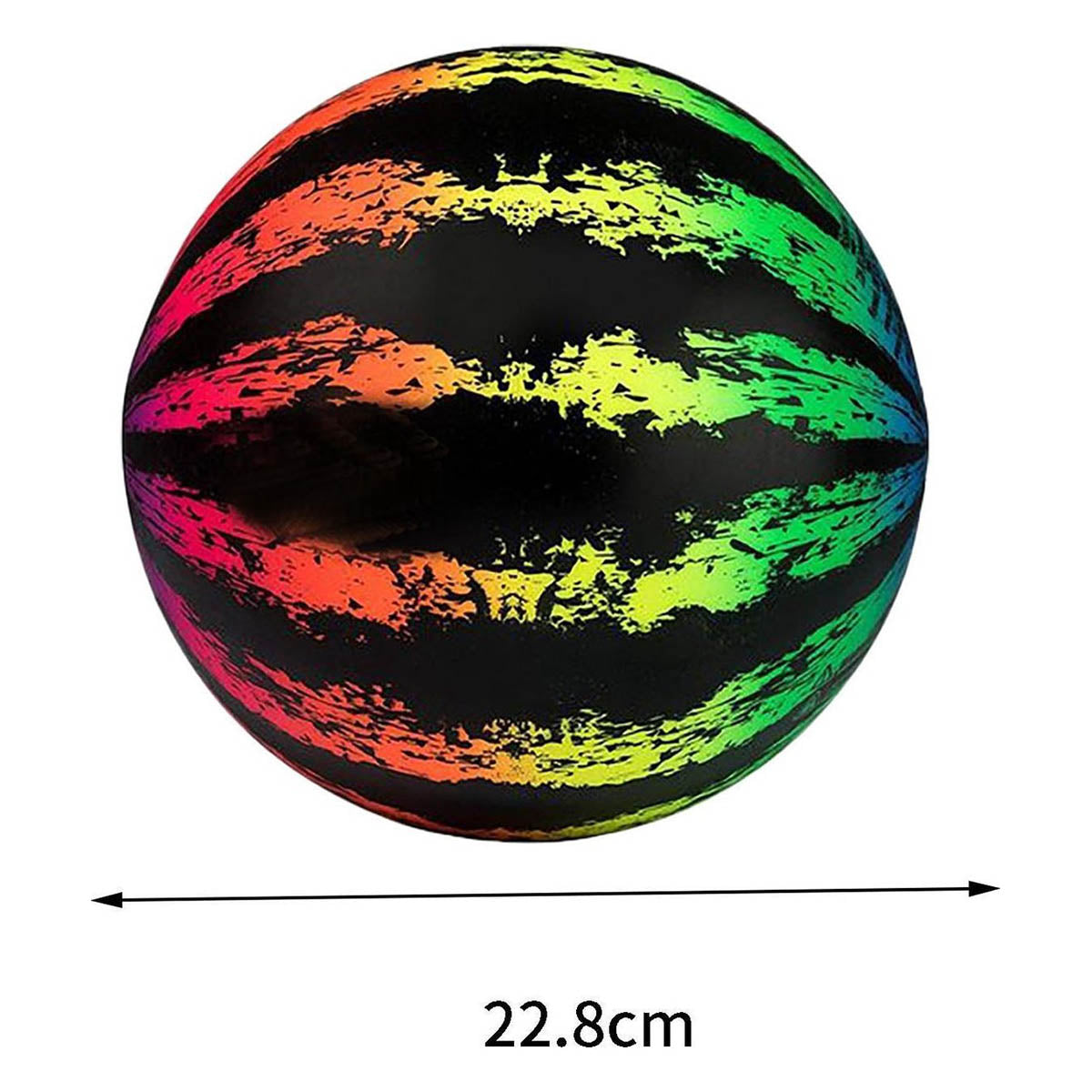 <tc>Ariko</tc>  robuster Unterwasserball XXL | Unter Wasserball | Mit Wasser oder Luft befüllbar | Wasserball | Inklusive Wasserfüller | 22,8cm | Regenbogenfarben | Wassermelonenkugel