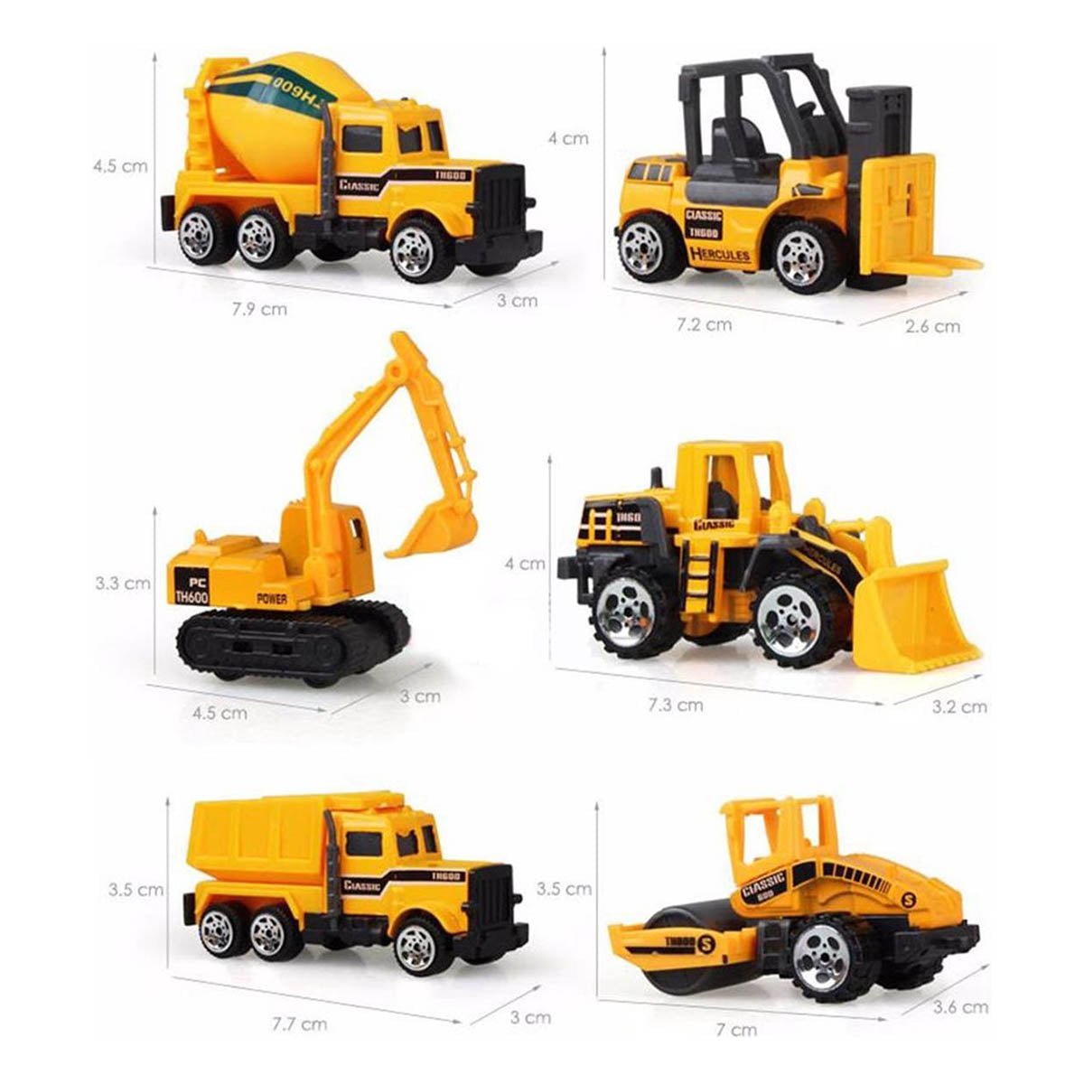Ariko Vrachtwagen - Vrachtauto - Bouwvrachtwagen - met heftruck- Wals - Bulldozer - Cement wagen - Vrachtwagen