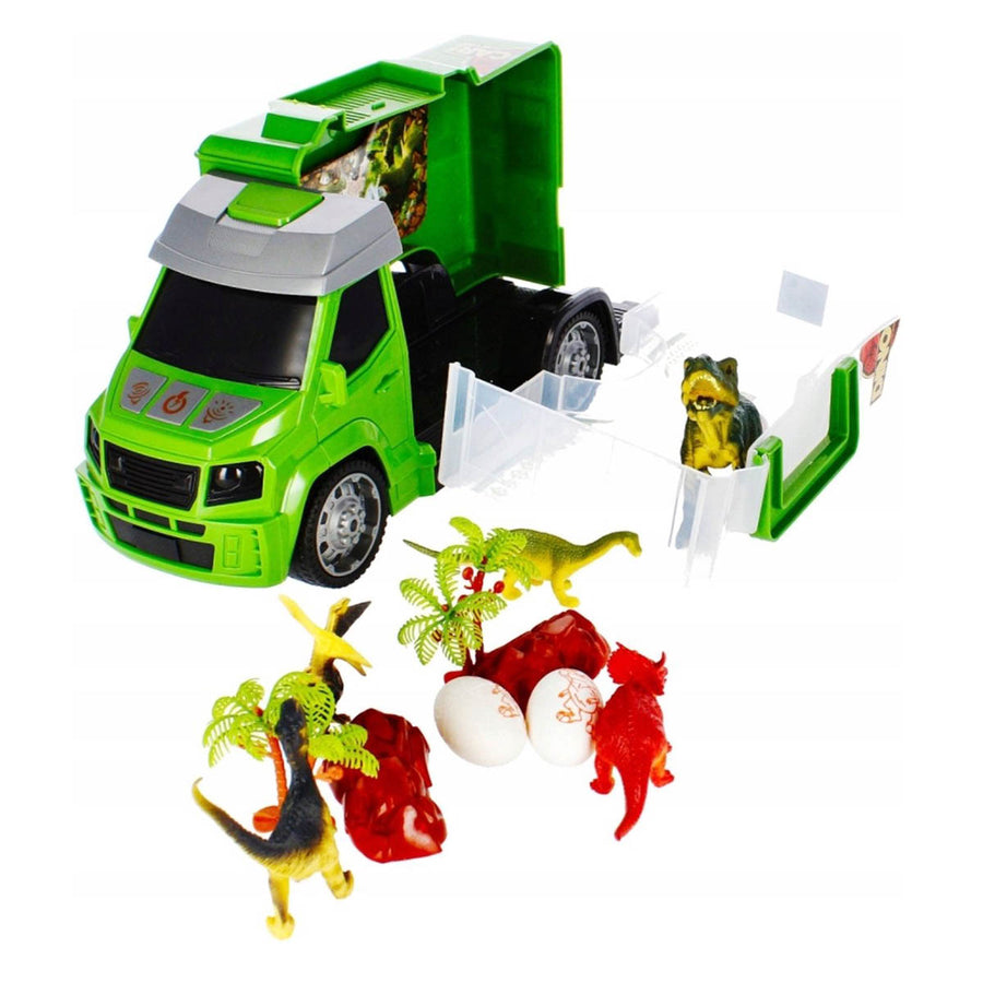 <tc>Ariko</tc> Dino transport truck - with 5 x dinosaurs - 2 x Dinosaurus egg - Various decoration - Including batteries