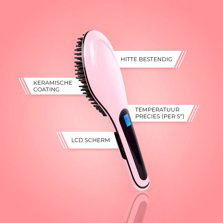 Ariko electric straightening brush Ceramic heat brush Straightener