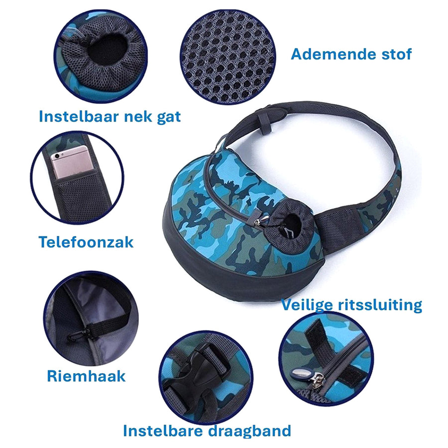 Ariko honden draagzak - rugzak - draagtas - hondenrugzak - hondendraagzak - ook voor uw kat - Grijs - S of L